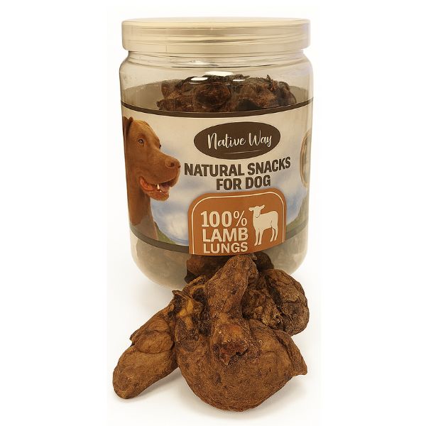 נייטיב וואי ריאות בקר 100% חטיף טבעי לכלבים - 150 גרם