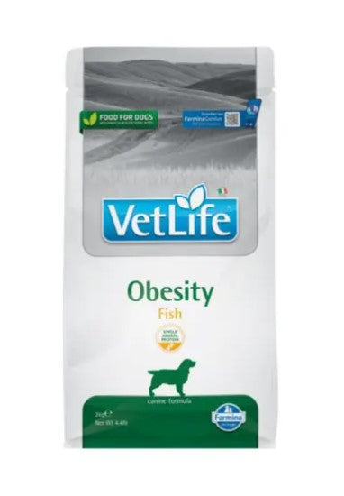 וט לייף מזון יעודי לכלב אוביסיטי דגים  - 2 ק"ג