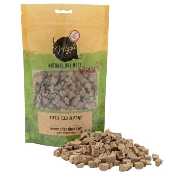 וויגל קוביות כבד ברווז מיובש בהקפאה - 40 גרם