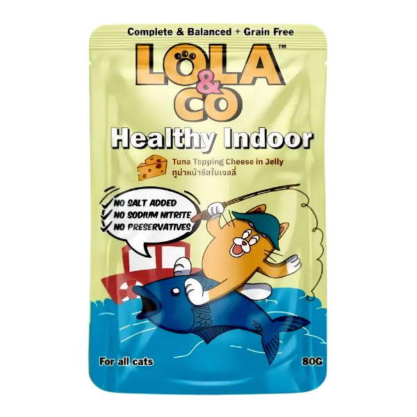 לולה פאוץ' לחתולים טונה וגבינה בג'לי - 80 גרם