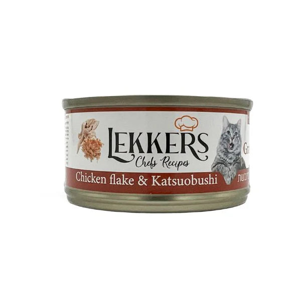 LEKKERS - מעדן חתולים פתיתי עוף ובוניטו(24)- 85 גרם