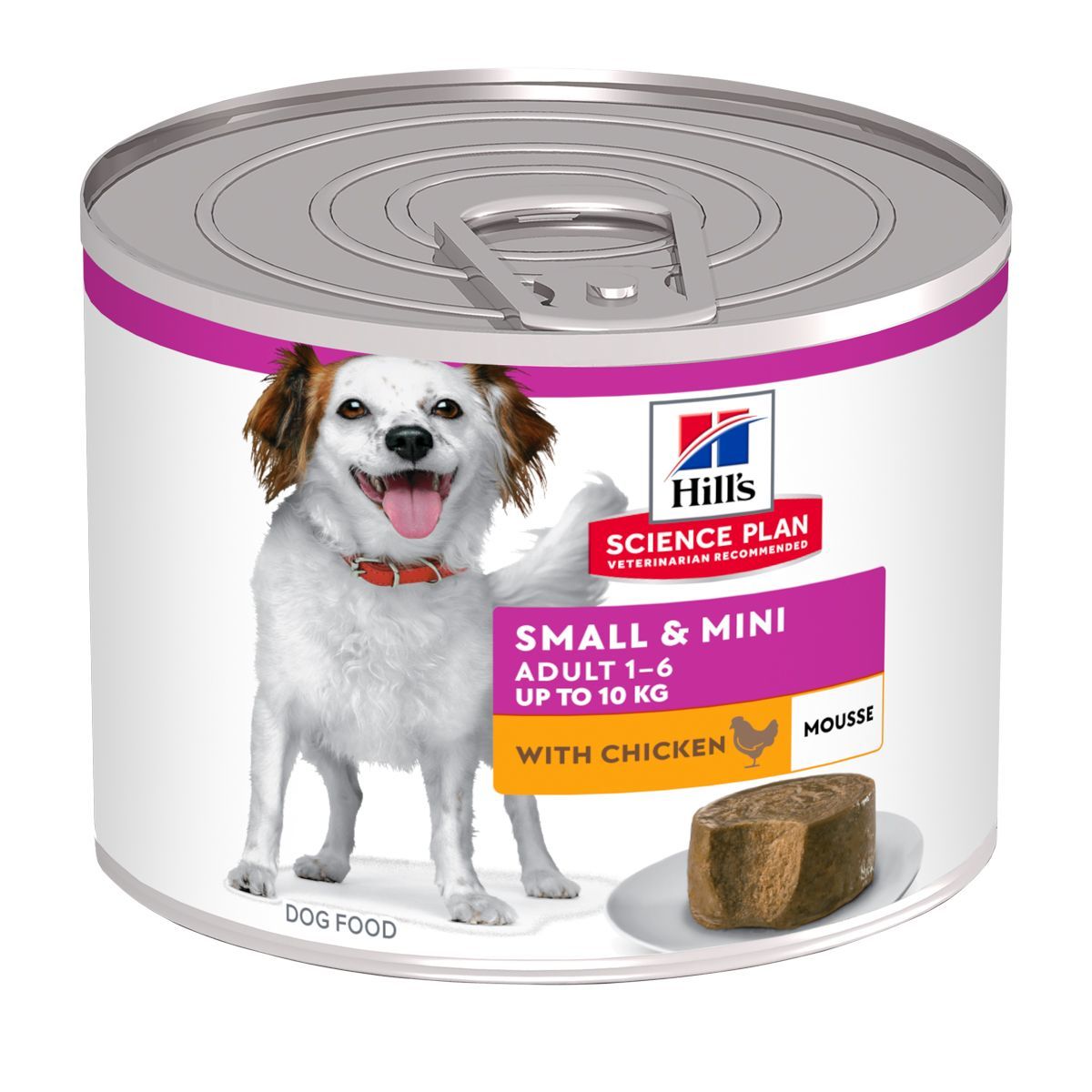 שימורי הילס סאיינס פלאן לכלב מגזע קטן במרקם מוס בטעם עוף 200 גרם