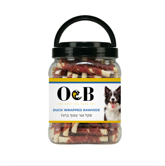 O&B מקל עור עטוף ברווז צנצנת - 400 גרם