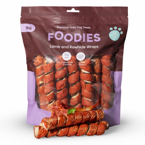 פודיס מקל מסולסל עטוף כבש אריזת חסכון- 1 ק"ג