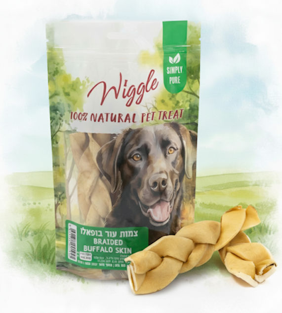 וויגל צמות באפולו 100% חטיף טבעי לכלבים -100 גרם'