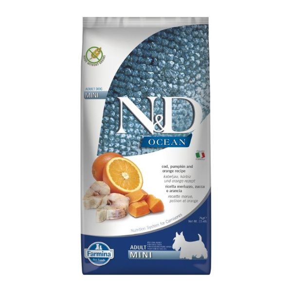 ND נטורל אנד דלישס אושן דג קוד כלב מיני - 7 ק"ג