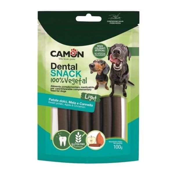 קמון חטיף לעיסה טבעוני עם בטטה, תפוח וקינמון Camon - 100 גרם