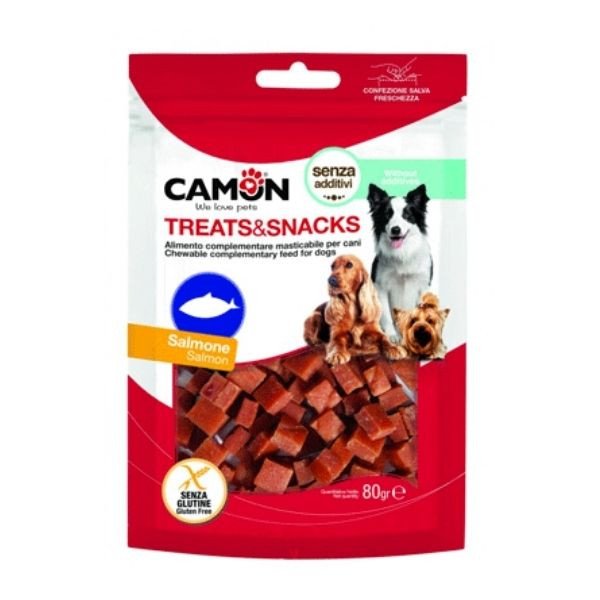 קמון חטיף קוביות סלמון 80 גרם