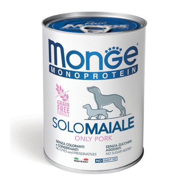 מונג' שימורים לכלבים מונו פרוטאין חזיר - 400 גרם