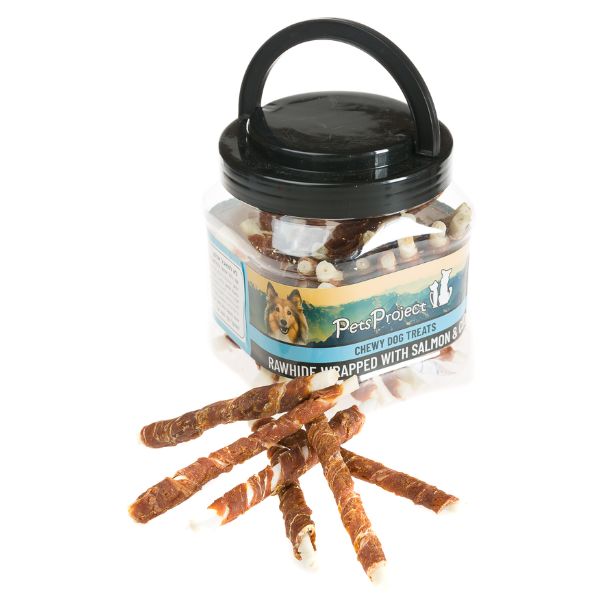 פטס פרוגקט מקל לעיסה עטוף סלמון ודג קוד אריזת חסכון - 400 גרם