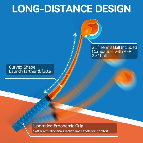 מקל שיגור איכותי עם כדור טניס AFP