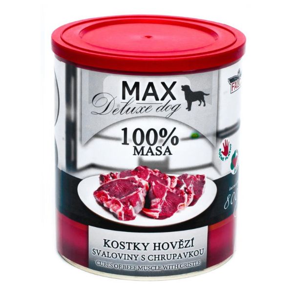 Falco Max מזון רטוב בשימורים קוביות בקר עם סחוס - 800 גרם