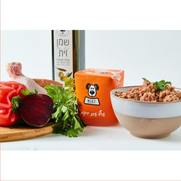 מיט מזון טבעי לכלבים עוף וירקות - 1 ק"ג