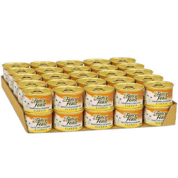 מגש פנסי פיסט מעדן פטה עוף וכבד לחתולים 85 גרם * 24 יחידות