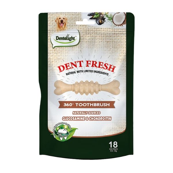 חטיף דנטלי לכלבים Dentalight 360° שמן קוקוס 150 גרם