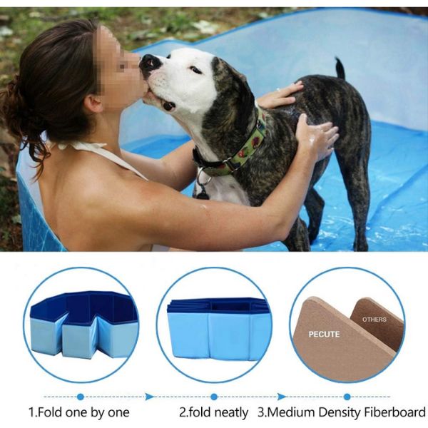 בריכה מעוצבת וקשיחה לכלבים בינונית - 120 ס"מ