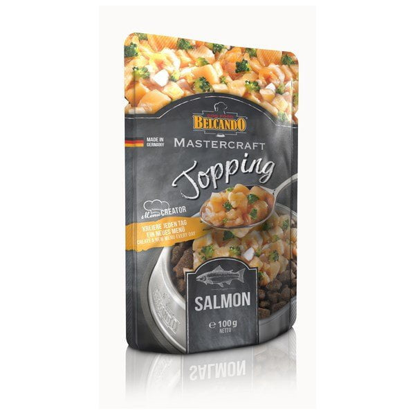בלקנדו מאסטרקראפט טופינג 100% סלמון וברוקולי 100 גרם