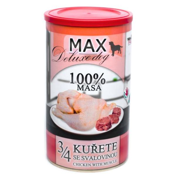 Falco Max מזון רטוב בשימורים עוף עם שריר בקר וחזיר - 1.2 ק"ג