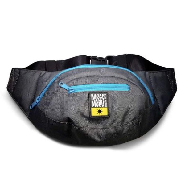 מקס &amp; מולי פאוץ' מותניים לאילוף וטיולים תכלת