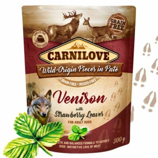 קרנילאב צבי ותות פאוץ' מזון רטוב לכלבים - 300 גרם