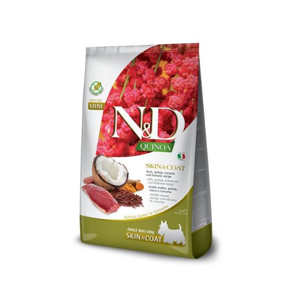 ND נטורל אנד דלישס ברווז קוקוס וקינואה לעור ופרווה מיני - 2.5 ק"ג