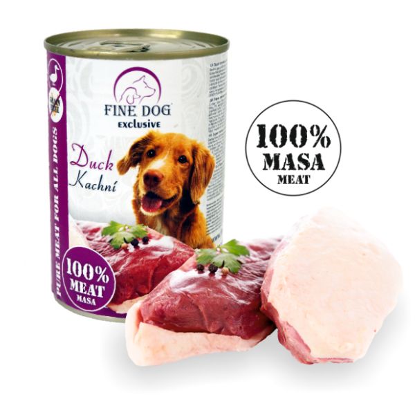 פיין דוג Fine dog אקסלוסיב מעדן פטה לכלבים ברווז - 400 גרם