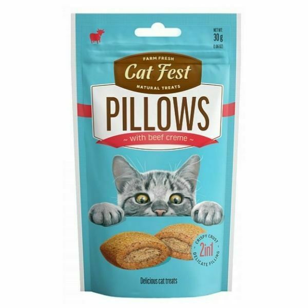 קט פסט חטיף כריות לחתולים עם קרם בקר - 30 גרם