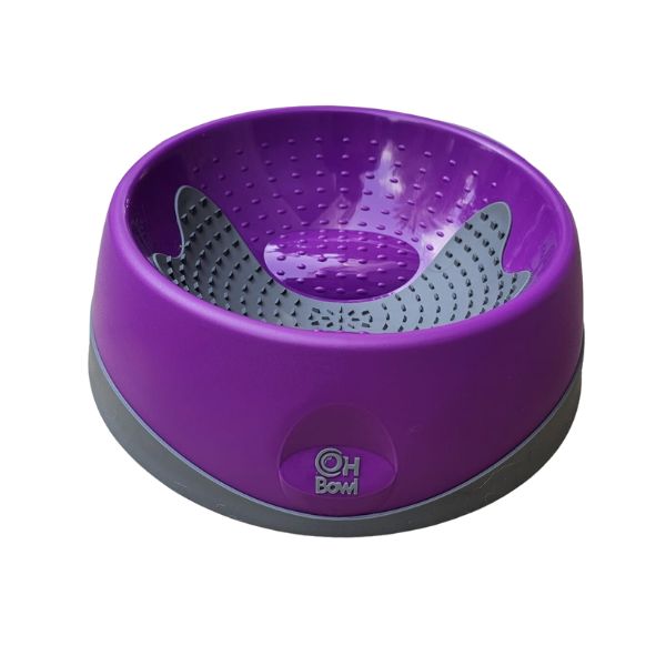 ליקי מט Oh Bowl קערת האכלה וליקוק דנטלית סגול - בינוני