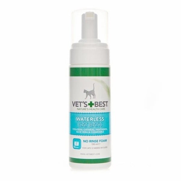 שמפו יבש קצף לחתולים 150 מ"ל וטס בסט