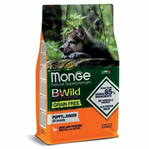 מונג' בי ויילד גורים ברווז ותפוח אדמה - 12 ק"ג