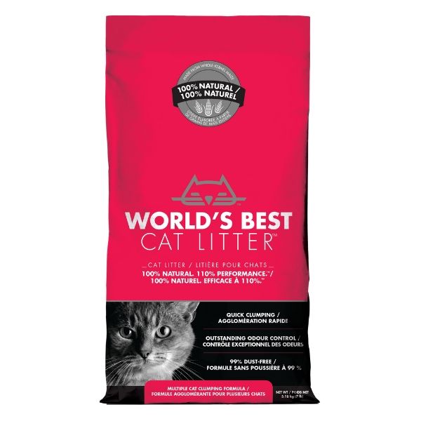 וורלדס בסט אדום מולטי קט - חול חתולים טבעי על בסיס קלחי תירס