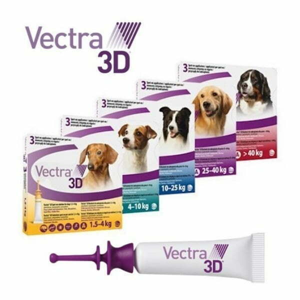 וקטרה אמפולות נגד פרעושים וקרציות לכלב