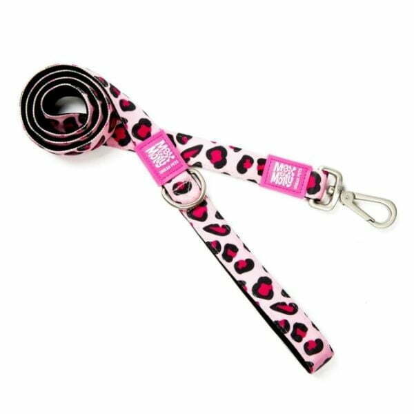 מקס אנד מולי רצועה מרופדת - מנומר ורוד