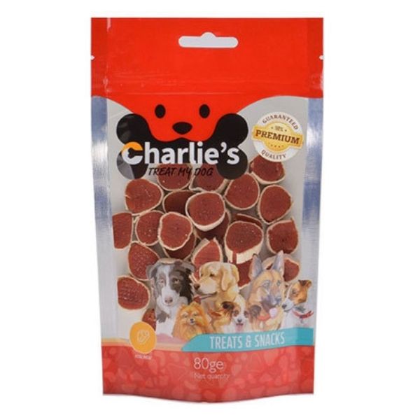 צארליז חטיף לכלבים סושי ברווז- 80 גרם