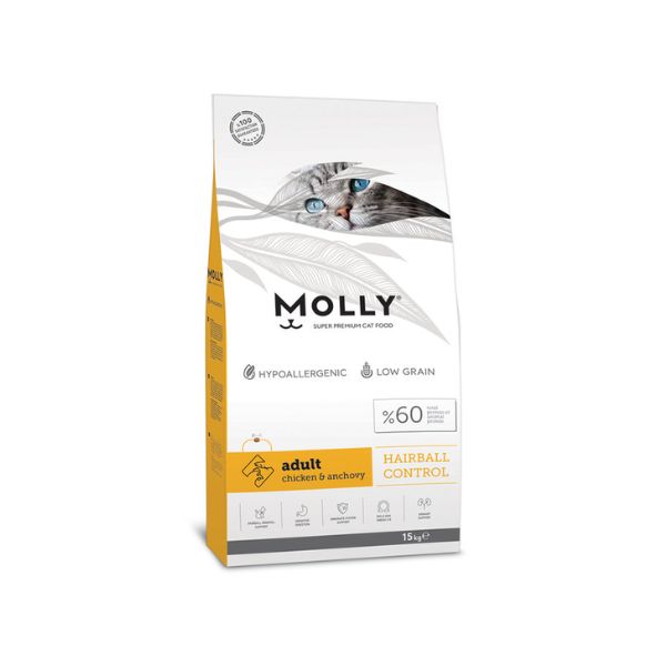 מולי היירבול קונטרול לחתולים - 2 ק"ג