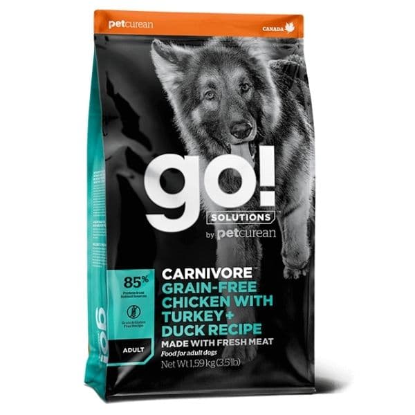 !GO - גו קרניבור עוף, הודו, פורל, ברווז סלמון והרינג - 10 ק"ג