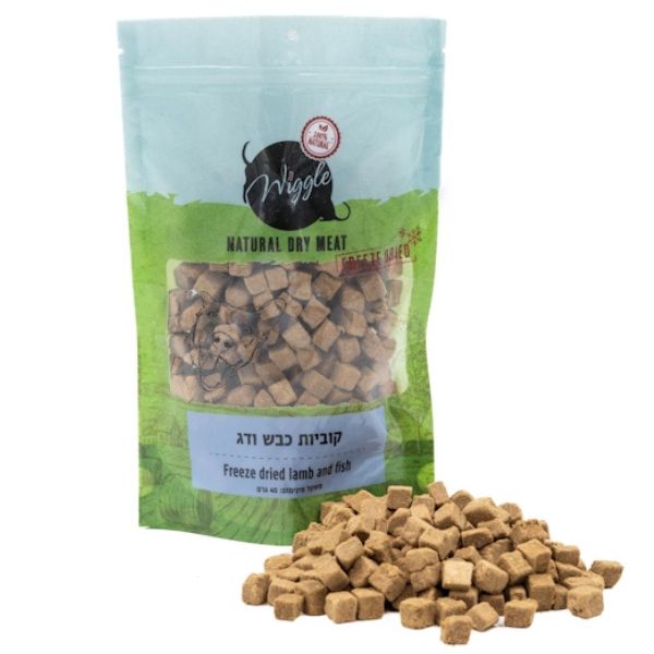 וויגל קוביות ברווז ודג מיובש בהקפאה - 40 גרם