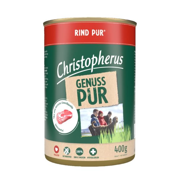 כריסטופרוס מעדן פטה לכלבים בקר - 400 גרם