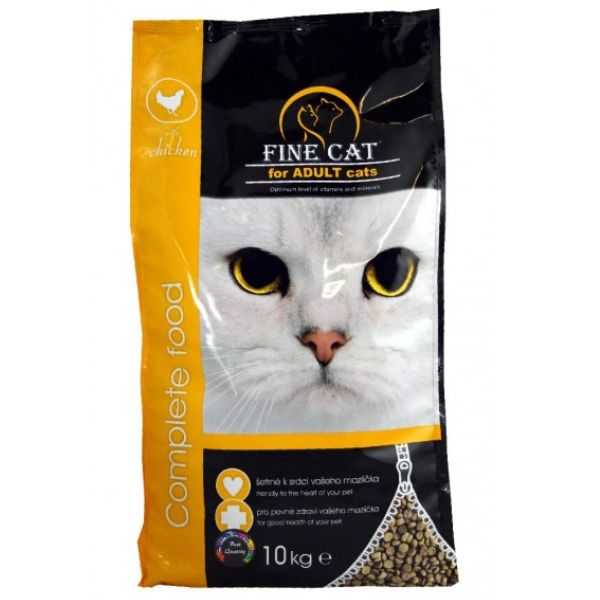 Fine cat פיין קט מזון יבש לחתולים בטעם עוף - 10 ק"ג