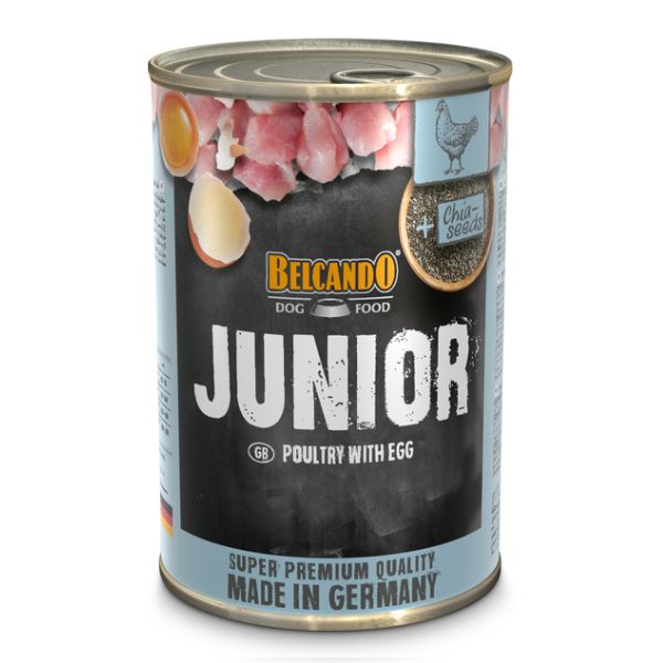 בלקנדו מזון רטוב שימורים ג'וניור עוף וביצה - 400 גרם