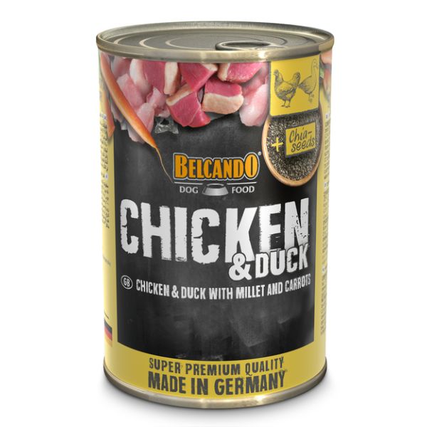 בלקנדו מזון רטוב שימורים עוף וברווז עם דוחן וגזר - 400 גרם