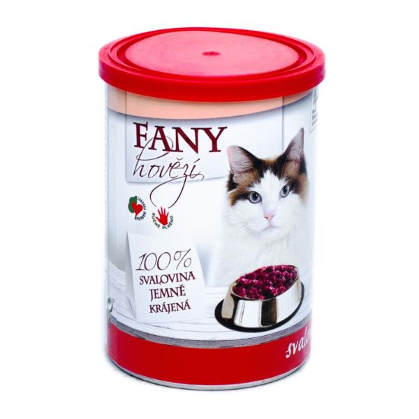 Fany מזון רטוב בשימורים לחתולים שריר בקר קצוץ - 400 גרם