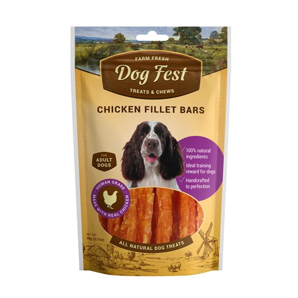 דוג פסט חטיף לכלבים מקלות פילה עוף 100% טבעי - 90 גרם