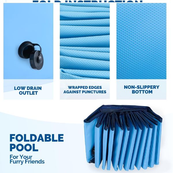 Pawise בריכה קשיחה לכלבים בינונית - 160 ס"מ