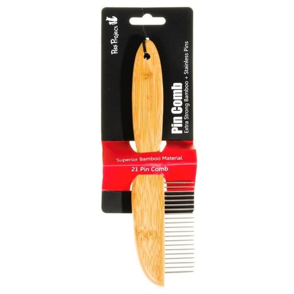 מסרק טיפוח במבוק 21 פינים Bamboo Groom.