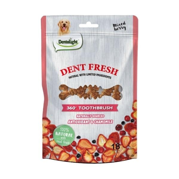 חטיף דנטלי לכלבים Dentalight 360° פירות יער 150 גרם