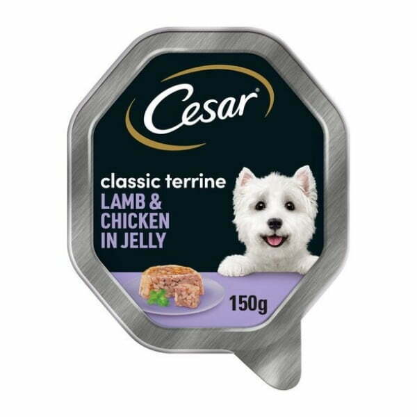 מעדן סזאר נתחוני כבש ועוף לכלב 150 גרם