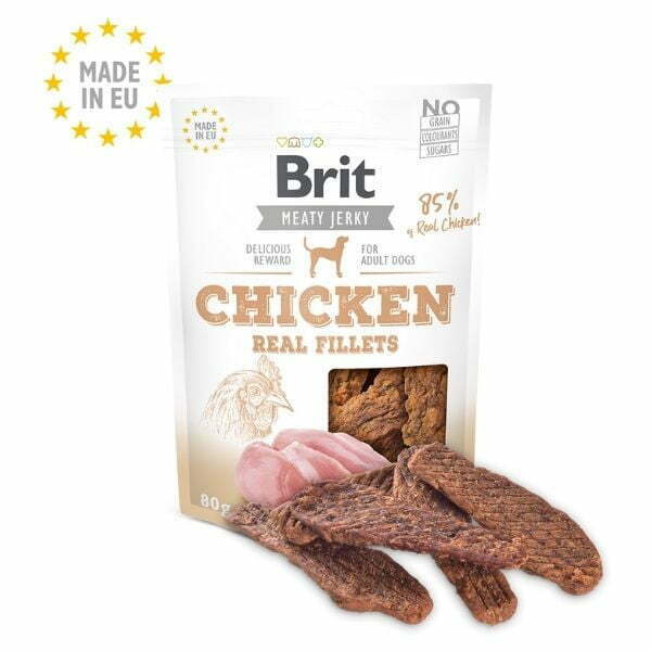 בריט חטיף לכלבים רצועות פילה עוף - 200 גרם