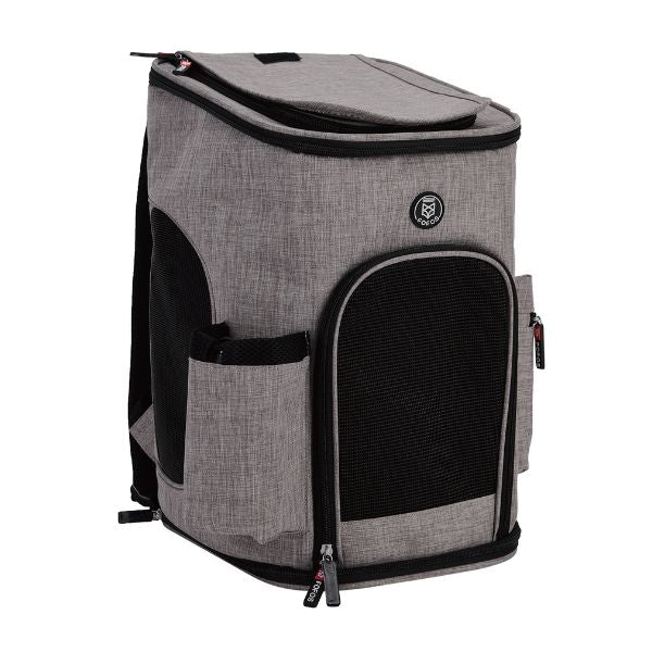 פופוס תיק גב אפור לכלבים וחתולים עד 12 ק"ג