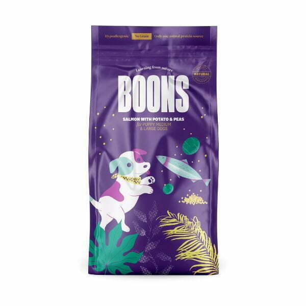 בונס Boons סלמון גורים ללא דגנים היפואלרגני - 2 ק"ג